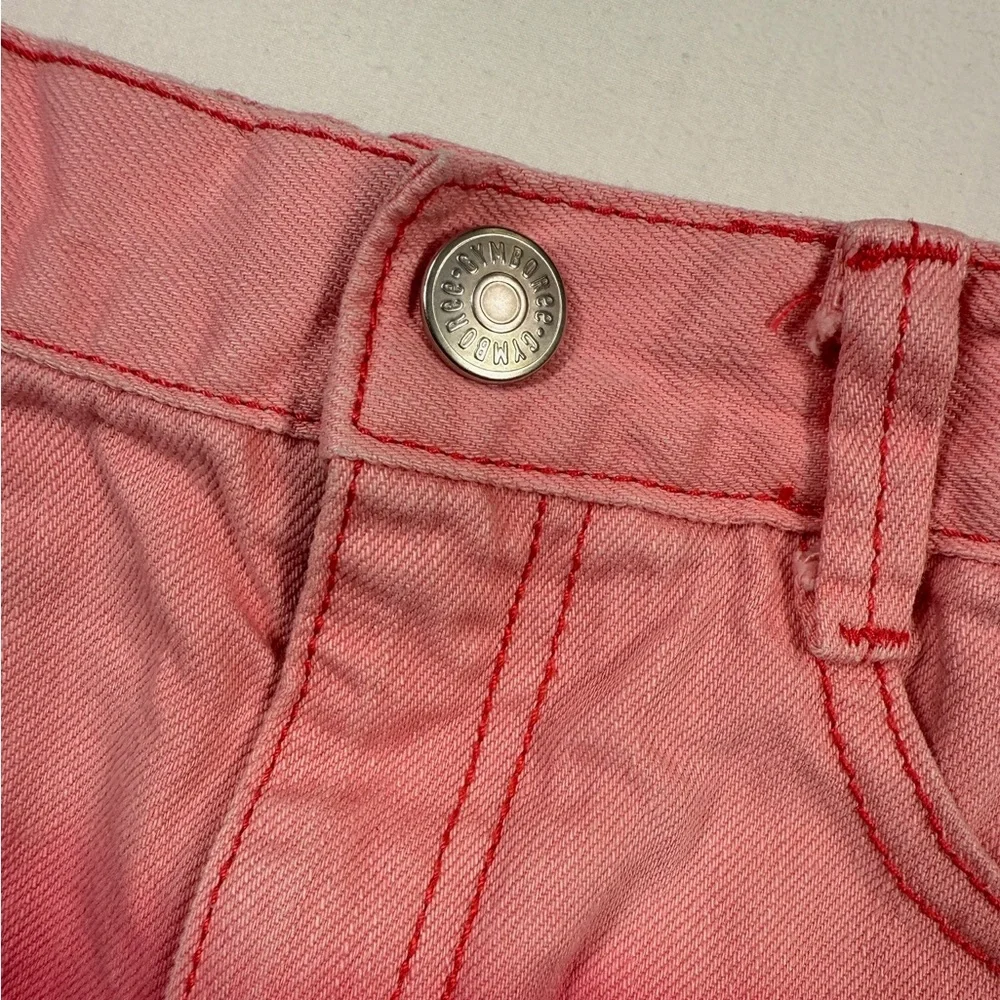GYMBOREE‎ Girls Ombre Denim Skirt Size 7 Pink Classic Preppy Casual